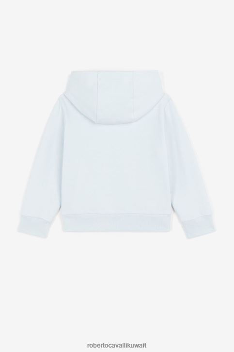 Roberto Cavalli أولاد ازرق فاتح بنطال رياضي بطبعة شعار الماركة ملابس 4H40H1724