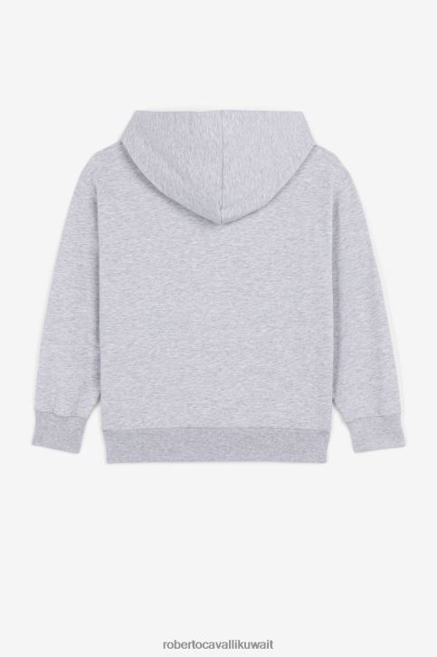 Roberto Cavalli أولاد قبالة الأبيض قميص بولو بطبعة شعار ملابس 4H40H1727