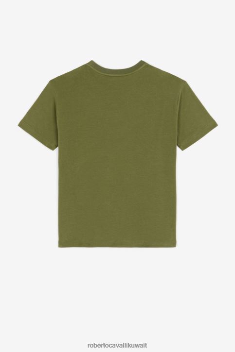 Roberto Cavalli أولاد مزيج رمادي غامق بنطال رياضي مطرز بالشعار ملابس 4H40H1729