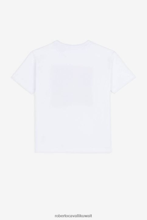 Roberto Cavalli أولاد مزيج رمادي غامق بنطال رياضي من القطن بتطريز مونوغرام ملابس 4H40H1747