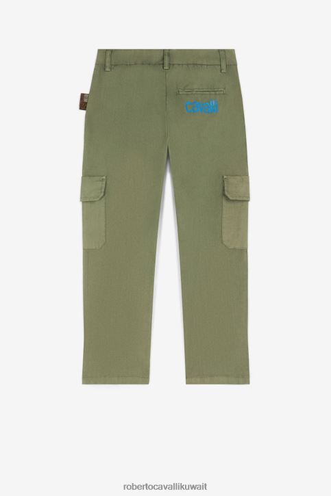 Roberto Cavalli أولاد قبالة الأبيض تيشيرت بطبعة ديناصور ملابس 4H40H1748