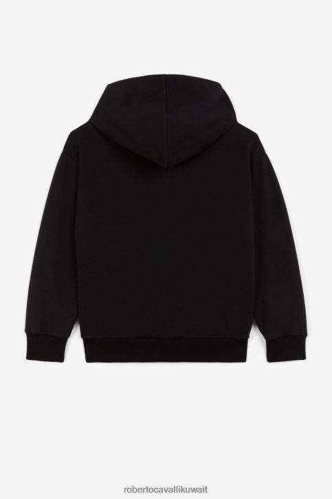 Roberto Cavalli أولاد الأخضر العسكري بنطال كارغو بطبعة شعار الماركة ملابس 4H40H1749