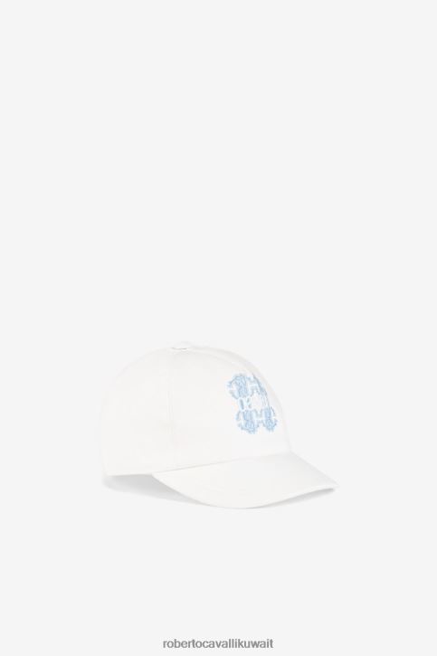 Roberto Cavalli أولاد أزرق قبعة بيسبول قطنية بطبعة مونوغرام مُكَمِّلات 4H40H1761