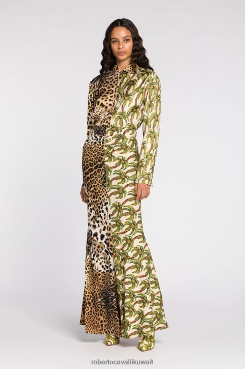 Roberto Cavalli نحيف موضة بلوزة بدون أكمام بطبعة جلد الفهد ملابس 4H40H178