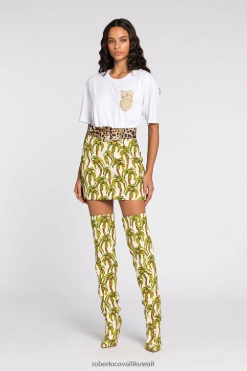 Roberto Cavalli نحيف موضة تي شيرت ملابس 4H40H195