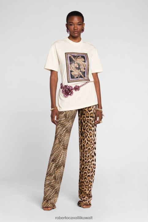 Roberto Cavalli نحيف رشيقة تي شيرت ملابس 4H40H197