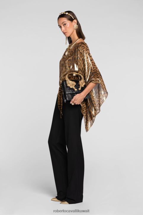 Roberto Cavalli نحيف موضة قمة مصبوغة ملابس 4H40H204