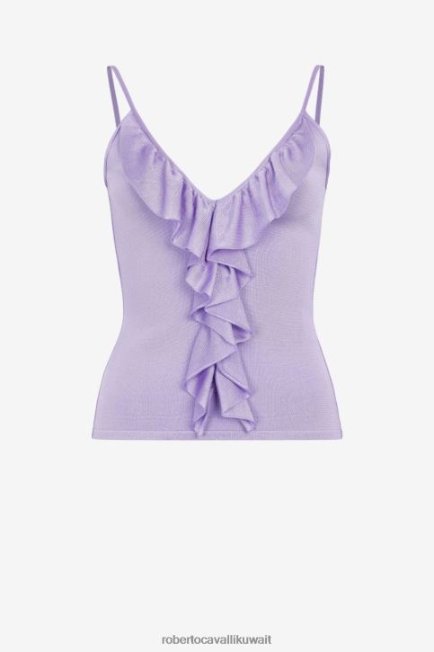 Roberto Cavalli نحيف أنيق سترة علوية بكشكشة ملابس 4H40H208