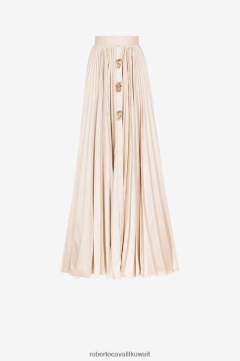 Roberto Cavalli نحيف أنيق تنورة ماكسي مطوية ملابس 4H40H234