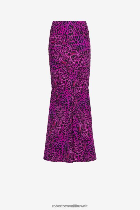 Roberto Cavalli نحيف موضة تنورة بطبعة ذيل السمكة ملابس 4H40H239