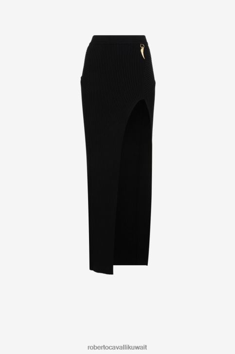 Roberto Cavalli نحيف رشيقة تنورة منسوجة بتفاصيل أسنان النمر ملابس 4H40H242