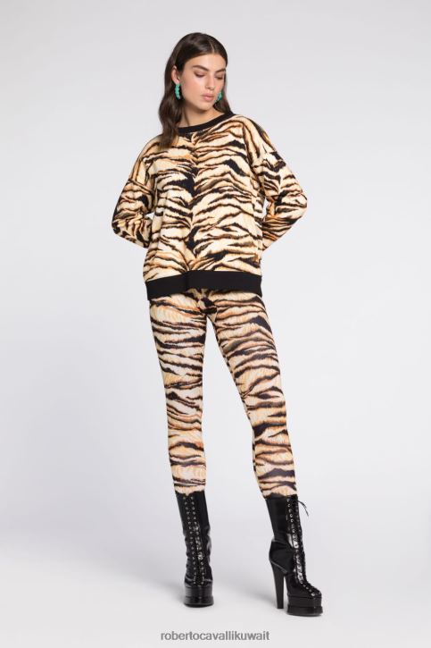 Roberto Cavalli نحيف طبيعي طماق بطبعة الفهد ملابس 4H40H258