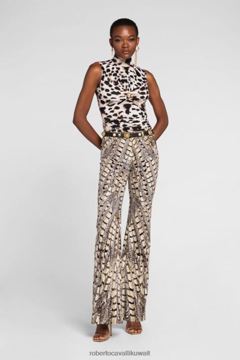Roberto Cavalli نحيف موضة طماق بطبعة الفهد ملابس 4H40H278