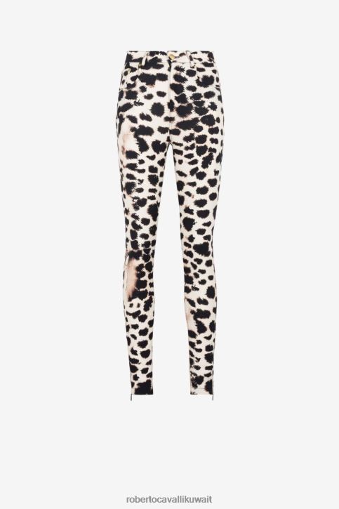 Roberto Cavalli نحيف أنيق طماق عالية الخصر بطبعات الحيوانات ملابس 4H40H281