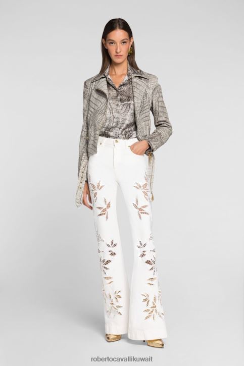 Roberto Cavalli نحيف أنيق طماق عالية الخصر بطبعات الحيوانات ملابس 4H40H281