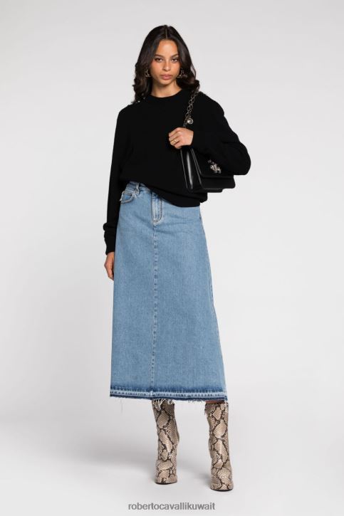 Roberto Cavalli نحيف الذهب الأسود هودي بطبعة شعار الماركة ملابس 4H40H298