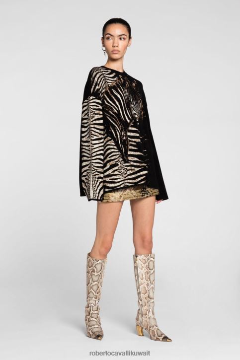 Roberto Cavalli نحيف موضة سترة متماسكة اقتصاص ملابس 4H40H306