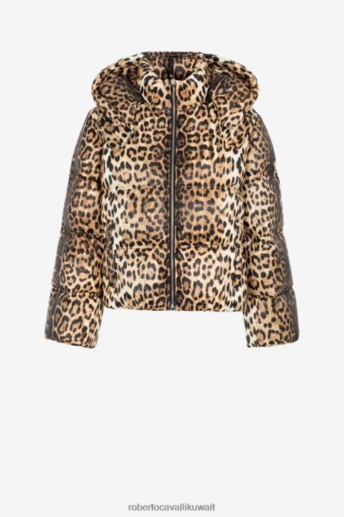 Roberto Cavalli نحيف طبيعي سترة مبطنة بطبعة جاكوار ملابس 4H40H327