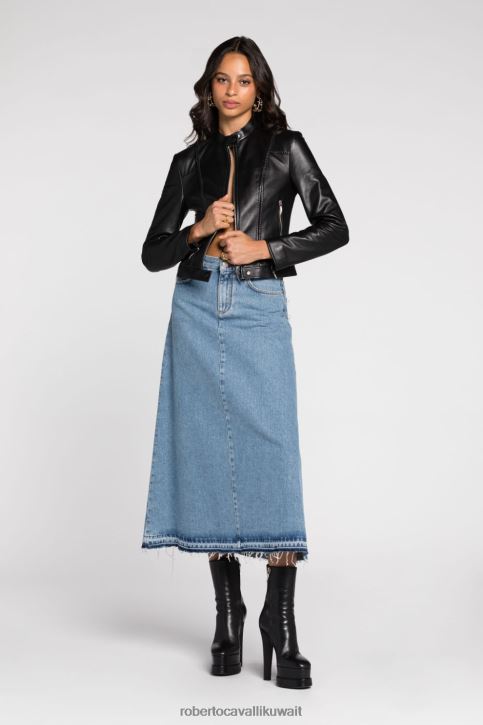 Roberto Cavalli نحيف أسود سترة صوف قصيرة ملابس 4H40H329