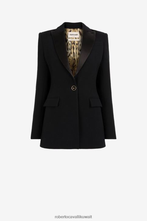 Roberto Cavalli نحيف أنيق سترة صوفية بصدر واحد ملابس 4H40H334