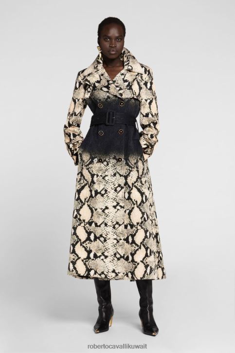 Roberto Cavalli نحيف أنيق معطف من الصوف مزدوج الوجه ملابس 4H40H339