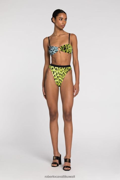 Roberto Cavalli نحيف رشيقة سروال بيكيني بطبعة جاكوار ملابس 4H40H352