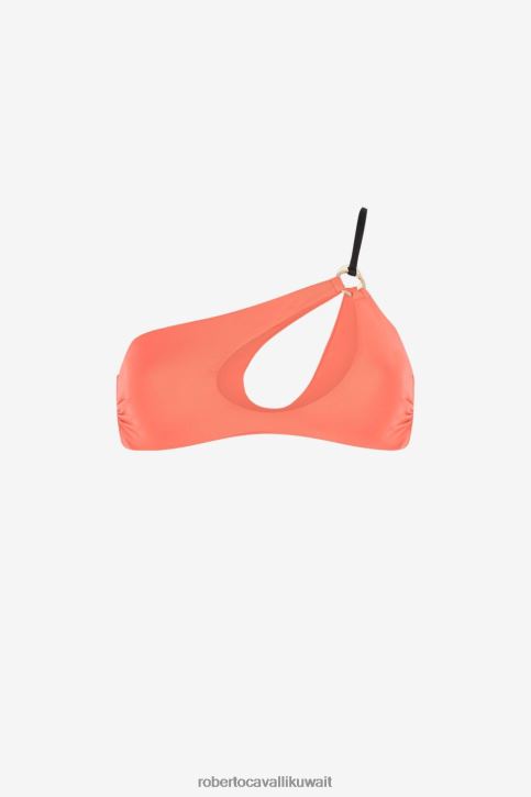 Roberto Cavalli نحيف أنيق قطعة بيكيني علوية بكتف واحد ملابس 4H40H365