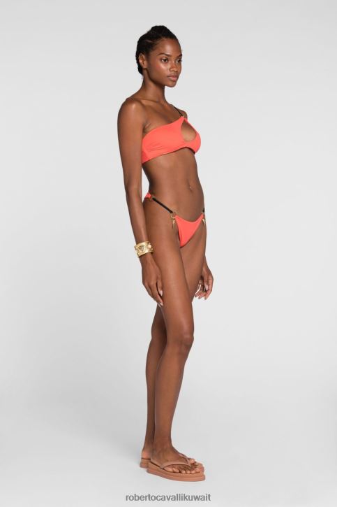 Roberto Cavalli نحيف أنيق قطعة بيكيني علوية بكتف واحد ملابس 4H40H365