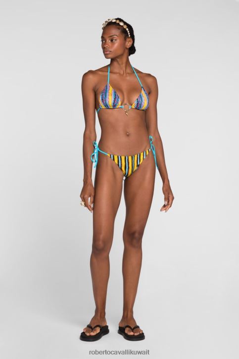 Roberto Cavalli نحيف موضة ملابس سباحة بفتحات بطبعة جلد الفهد ملابس 4H40H371