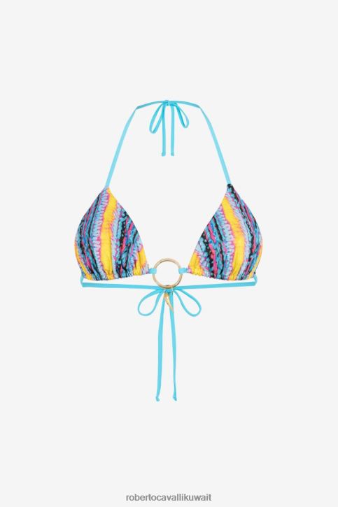 Roberto Cavalli نحيف موضة قطعة بيكيني علوية بشعار الماركة ملابس 4H40H372