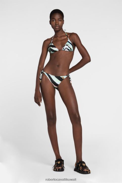 Roberto Cavalli نحيف رشيقة ملكة بيكيني علوي بطبعة صقلية ملابس 4H40H388