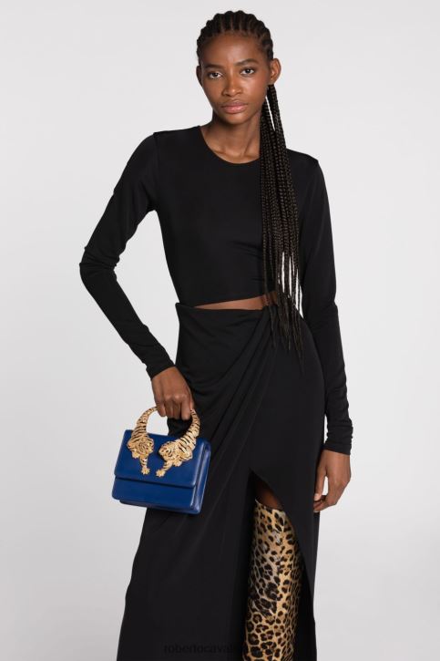 Roberto Cavalli نحيف رشيقة حقيبة كتف صغيرة مزينة بالكريستال مُكَمِّلات 4H40H406