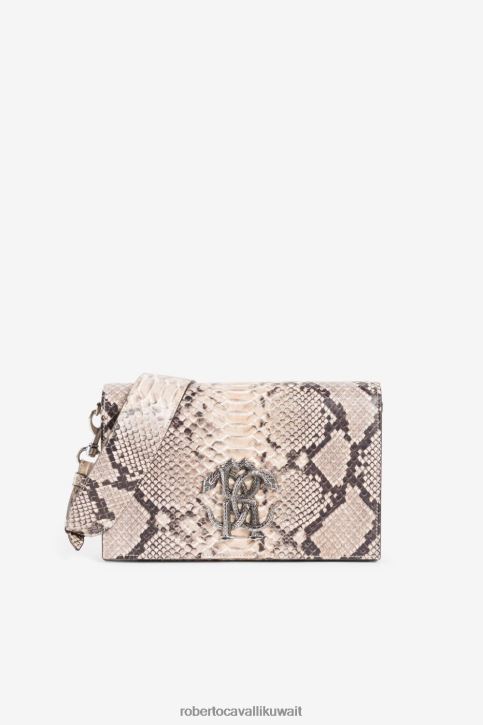 Roberto Cavalli نحيف أنيق حقيبة كتف من الجلد بطبعة جلد الثعبان مُكَمِّلات 4H40H418