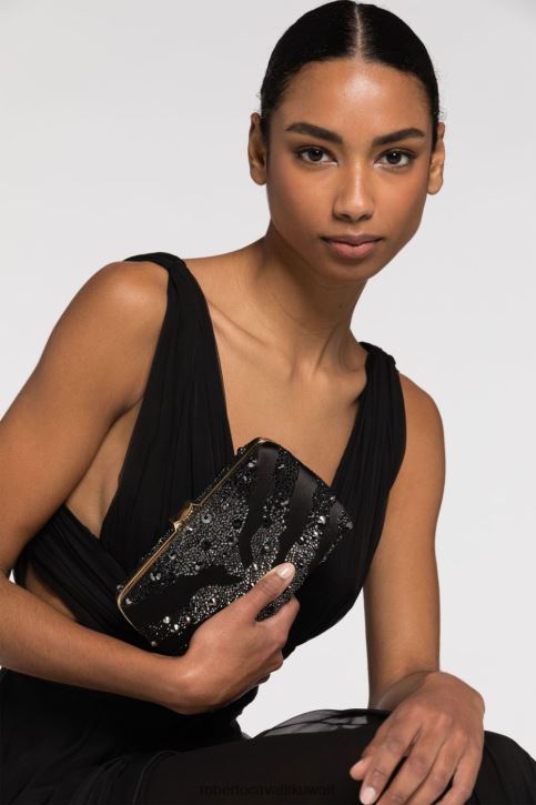 Roberto Cavalli نحيف أنيق حقيبة صغيرة على شكل أسنان النمر مُكَمِّلات 4H40H424