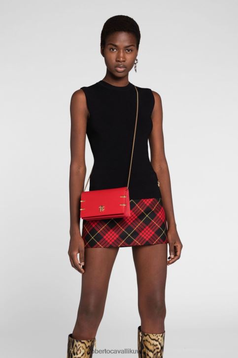 Roberto Cavalli نحيف موضة حقيبة كتف على شكل ثعبان مرآة مُكَمِّلات 4H40H426