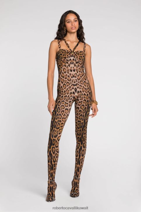 Roberto Cavalli نحيف موضة فستان رأس النمر ملابس 4H40H42