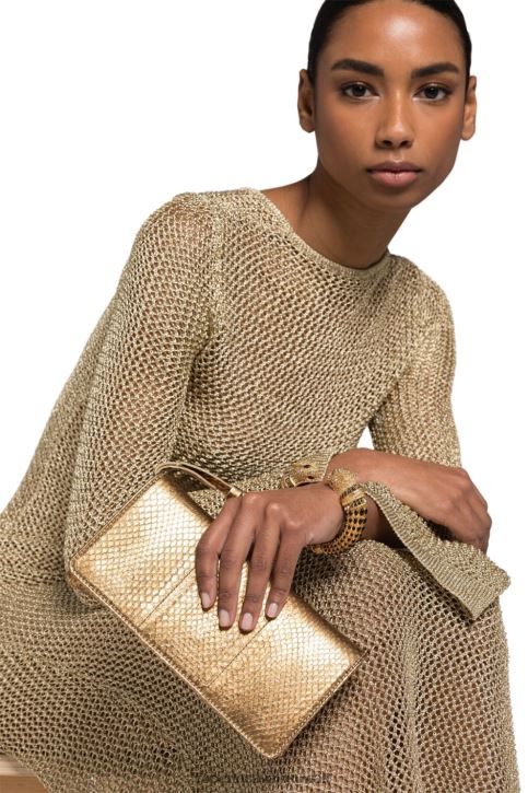 Roberto Cavalli نحيف صبغة زرقاء حقيبة كتف مرصعة بالكريستال بشكل ثعبان مُكَمِّلات 4H40H432