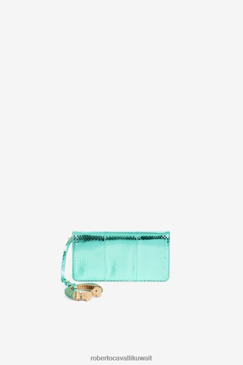 Roberto Cavalli نحيف موضة حقيبة يد برأس النمر مزينة بالكريستال مُكَمِّلات 4H40H437