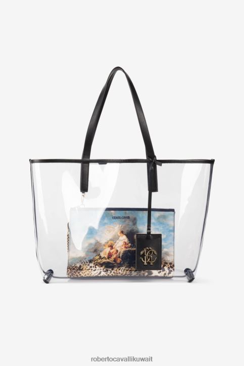 Roberto Cavalli نحيف متعدد الألوان حقيبة حمل بطبعة طلاء مُكَمِّلات 4H40H440