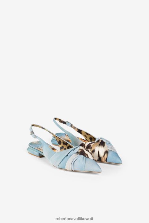 Roberto Cavalli نحيف متعدد الألوان حذاء بكعب خلفي وطبعة طلاء أحذية 4H40H445