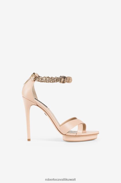 Roberto Cavalli نحيف الفيروز صندل ثعبان المرآة أحذية 4H40H521