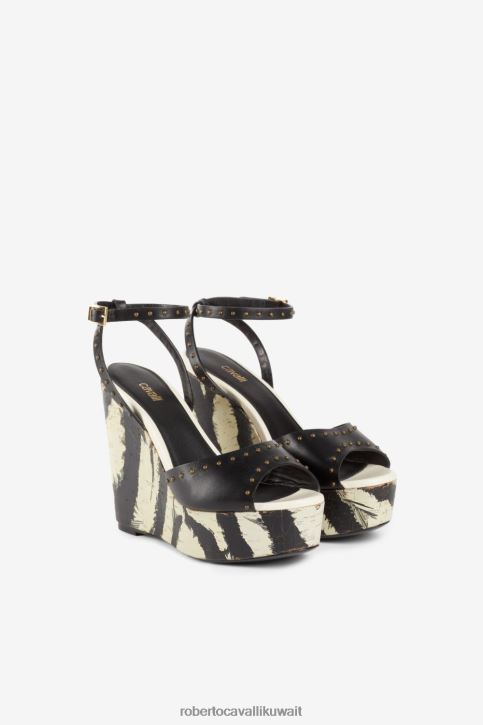 Roberto Cavalli نحيف رشيقة حذاء مرصع بطباعة الحرية أحذية 4H40H529