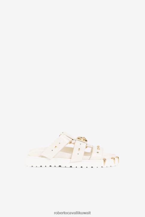 Roberto Cavalli نحيف رشيقة الصنادل البلاستيكية رئيس النمر أحذية 4H40H536