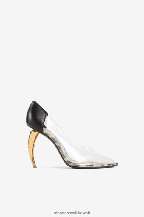 Roberto Cavalli نحيف حمام سباحة حذاء بكعب وتأثير جلد الثعبان أحذية 4H40H540