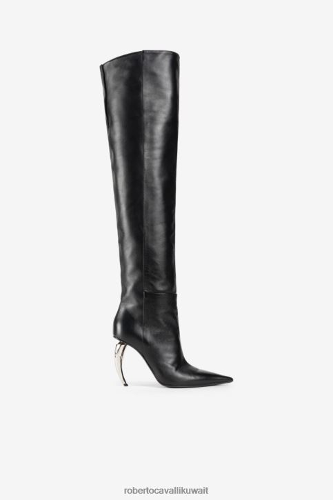 Roberto Cavalli نحيف فهد حذاء يصل إلى الركبة بطبعات جاكوار أحذية 4H40H571