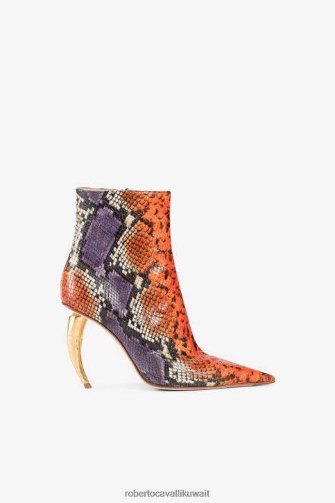 Roberto Cavalli نحيف نيرو لوسيدو حذاء ويسترن بطبعة شعار النمر أحذية 4H40H580