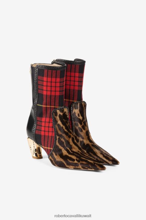 Roberto Cavalli نحيف مزيج ليو الترتان حذاء بطبعة الترتان والأسيلوت أحذية 4H40H582