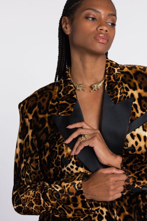 Roberto Cavalli نحيف الذهب الأسود صفعة النمر مُكَمِّلات 4H40H589