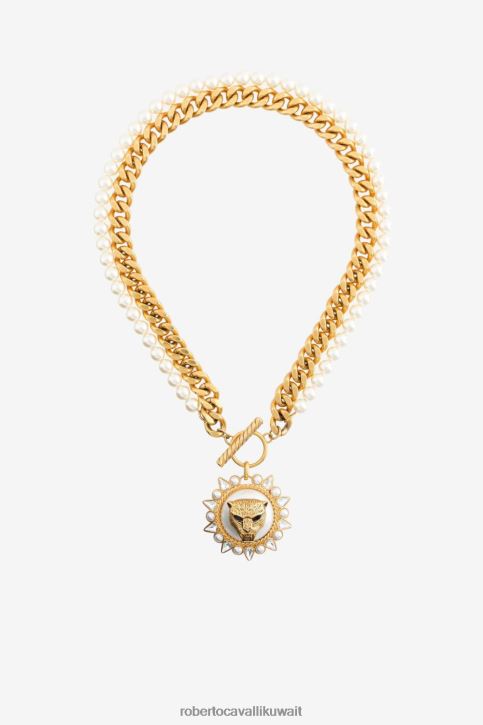 Roberto Cavalli نحيف موضة قلادة بسلسلة على شكل نمر مُكَمِّلات 4H40H607