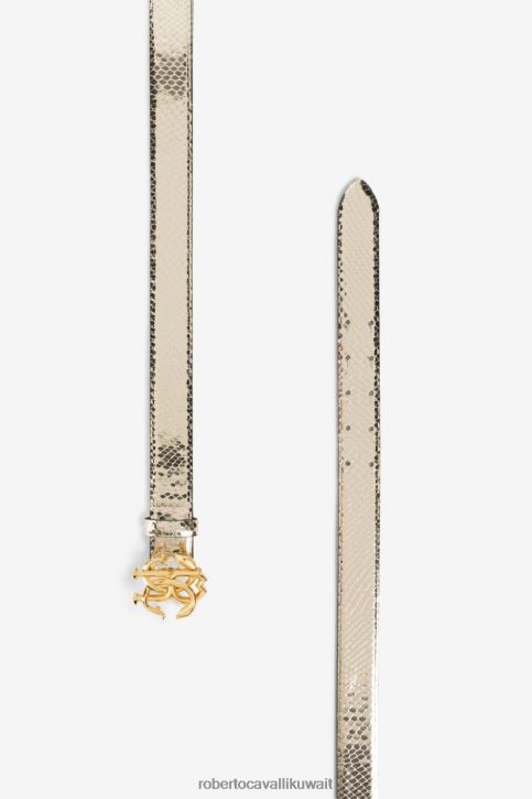 Roberto Cavalli نحيف حار مرآة جلد الثعبان حزام مُكَمِّلات 4H40H629